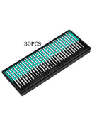 30-in-1 Titanium Grinding Head Polishing Needles Nail Drill Tools Bits