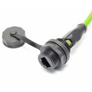 Black RJ45 M25 IP67 Protection Double-ended Waterproof Connector Plastic New 1x