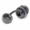 Black RJ45 M25 IP67 Protection Double-ended Waterproof Connector Plastic New 1x