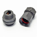 Black RJ45 M25 IP67 Protection Double-ended Waterproof Connector Plastic New 1x