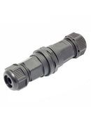 Black RJ45 M25 IP67 Protection Double-ended Waterproof Connector Plastic New 1x