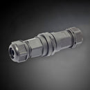 Black RJ45 M25 IP67 Protection Double-ended Waterproof Connector Plastic New 1x