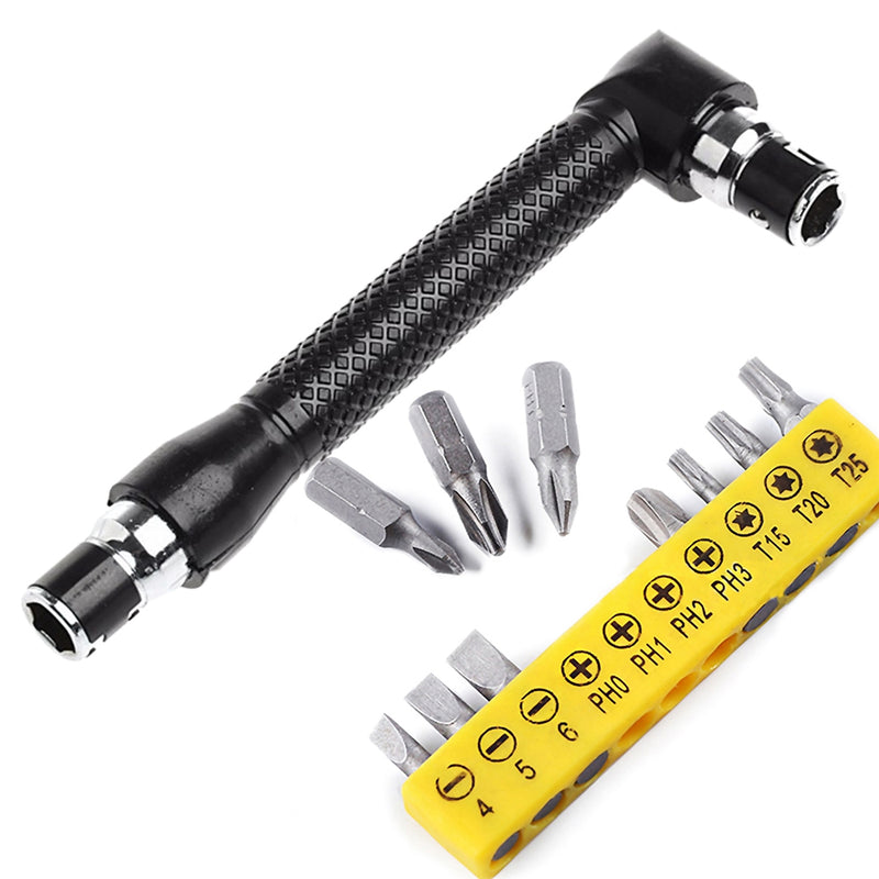 5 x Right Angled Offset Ratchet Screwdriver Torx Rolson L Wrench 10 Batch New