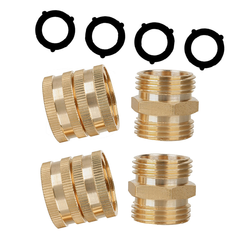 1 set 3/4 Inch Home Garden Hose Tap Connector Brass Garden Hosepipe Tap Con New