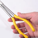 1x 90 Degree Bent Needle Nose Plier Long Reach Pliers Comfort Grip Handle Hot