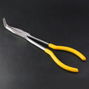 1x 90 Degree Bent Needle Nose Plier Long Reach Pliers Comfort Grip Handle Hot