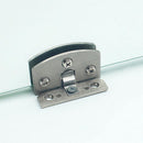 8-10mm Thickness Wall Mounted Zinc Alloy Glass Door Hinge Clamp Screws