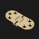 2pcs Brass Butler Tray Hinge Round Edge Folded Table Semicircular Folding Hing