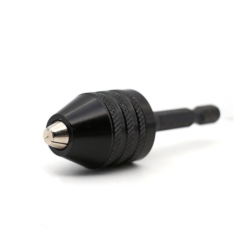 1 piece 1/4" Keyless Drill Chuck Adapter Screwdriver Impact Driver Hex Shank Hot
