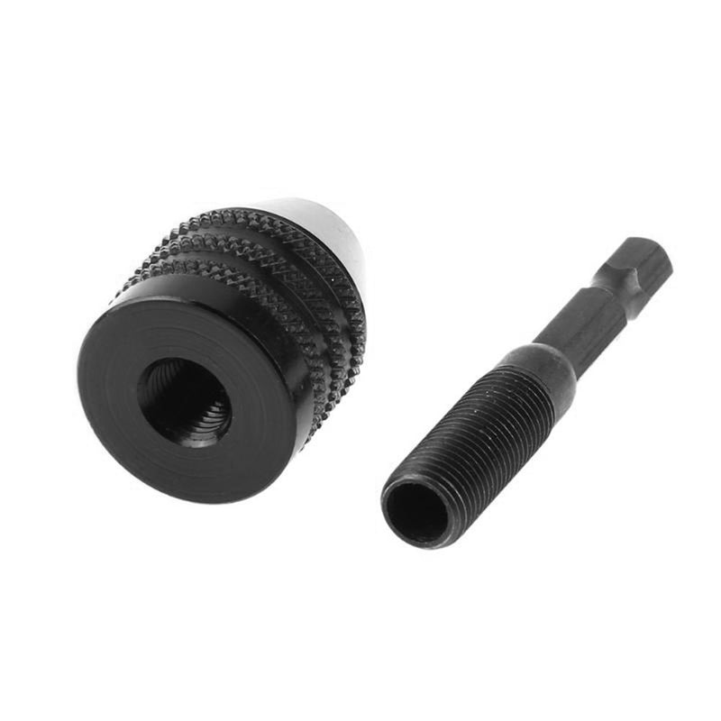 1 piece 1/4" Keyless Drill Chuck Adapter Screwdriver Impact Driver Hex Shank Hot