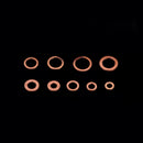 200 x Solid Copper M5-M14 Washer Gasket Flat Ring Plug Oil Seal Assorted Set New