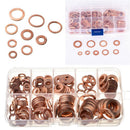 200 x Solid Copper M5-M14 Washer Gasket Flat Ring Plug Oil Seal Assorted Set New