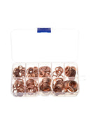 200 x Solid Copper M5-M14 Washer Gasket Flat Ring Plug Oil Seal Assorted Set New