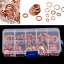 200 x Solid Copper M5-M14 Washer Gasket Flat Ring Plug Oil Seal Assorted Set New