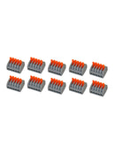 10x 5 Way Reusable Spring Lever Terminal Block Cable Wire Connector Nice