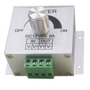 Aluminium Knob LED Dimmers Controllers 12-24V 8A For Single Color LED New 1x