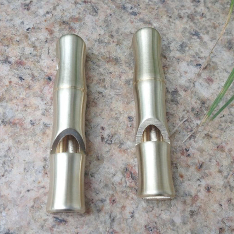 Stainless Steel Bamboo Outdoor High Frequency Survival Whistle Referee New 1x