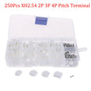 250 *H2.54 Kits 2p 3p 4p 5 Pin 2.54mm Terminal Housing Header Wire Connector Hot