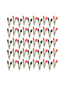 50 x Test Probe Metal Alligator Clips Plastic Handle 50mm Electronics Best