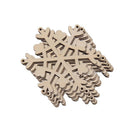 Wooden Christmas Decorations Christmas Tree Ornaments Sets of 2 DTG New 2set