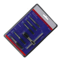 Hand Tap Set Screw Thread Taps T-Wrench Reamer M6-M12 Twist Drill Bit 5 x Best