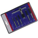 Hand Tap Set Screw Thread Taps T-Wrench Reamer M6-M12 Twist Drill Bit 5 x Best