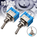 MTS-202 6-Pin DPDT ON-ON 6A 125V AC Mini Blue Toggle Switch 2 Position