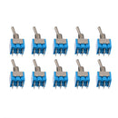 MTS-202 6-Pin DPDT ON-ON 6A 125V AC Mini Blue Toggle Switch 2 Position
