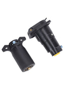 7-Way 7 Pin Round Trailer Connector Male + Female RV Plug Blade Socket Adapter