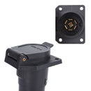 7-Way 7 Pin Round Trailer Connector Male + Female RV Plug Blade Socket Adapter