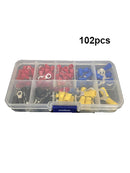 102pcs RV1.25-5.5 Insulated Car Crimp Ring Terminal Wire Connector