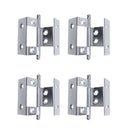 4X Four Fold Bend Hinges Wrap Cabinet Door Hinge Hardware Iron + Hanging Chrome