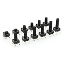 180 Pcs 10 Value Tactile Push Button Switch Micro-Momentary Tact Assorted Kit