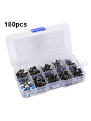 180 Pcs 10 Value Tactile Push Button Switch Micro-Momentary Tact Assorted Kit