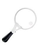 2X 4X 25X Magnifying Glass 5.5" Extra Large Handheld 3 LED Magnifier Loop Loupe