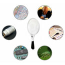 2X 4X 25X Magnifying Glass 5.5" Extra Large Handheld 3 LED Magnifier Loop Loupe