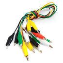 10X Double-ended Alligator Crocodile Clips Cable Jumper Wire Test Leads 5 Colors