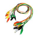 10X Double-ended Alligator Crocodile Clips Cable Jumper Wire Test Leads 5 Colors