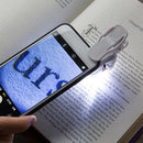 2pcs 9595W 60X Magnifying Glass LED UV Light Mini Mobile Phone Clip Microscope