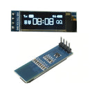 2X 0.91'' 128x32 IIC I2C Blue OLED LCD Display DIY Module DC 3.3V 5V For Arduino