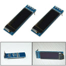 2X 0.91'' 128x32 IIC I2C Blue OLED LCD Display DIY Module DC 3.3V 5V For Arduino