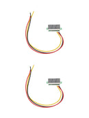 2 x Mini DC 0-100V Red LED 3-Digital Display Voltage Voltmeter Panel Motor New