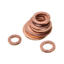 150pcs M5-M22 Copper Washer Gasket Set Flat Ring Seal Assortment Kit with Box