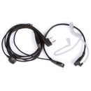 Throat Mic Air Acoustic Tube Earpiece Headsets for Walkie Talkie Black