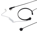 Throat Mic Air Acoustic Tube Earpiece Headsets for Walkie Talkie Black