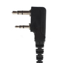 Throat Mic Air Acoustic Tube Earpiece Headsets for Walkie Talkie Black