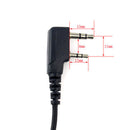 Throat Mic Air Acoustic Tube Earpiece Headsets for Walkie Talkie Black