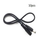 10 * 12V DC Power 5.5x2.1mm Pigtail Male Female Cable Plug For CCTV Camera New