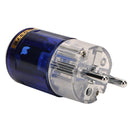 C-037 P-037E Rhodium Plated EUR Schuko AC EU Power Plug IEC Power Connector New