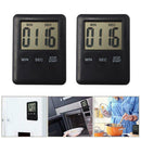 2 x Digital LCD Kitchen Timer Magnetic Pocket Cook Restaurant Egg Counter Alarm